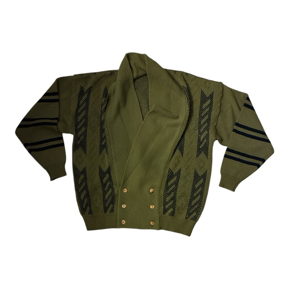 Vintage Koman 100% Acrylic Grandpa Sweater Sz M